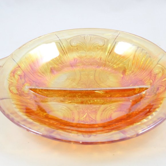 Other - Carnival Glass Divided Candy Dish or Bowl